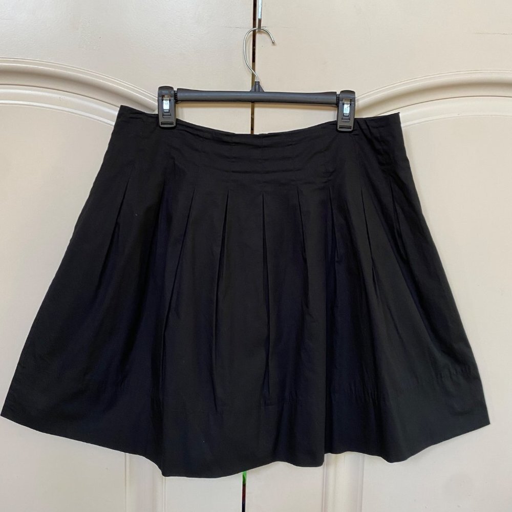 Saks Fifth Avenue Womens Skirt Size 12 Large Pleated A-line Black Flared - Picture 6 of 12